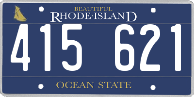 RI license plate 415621