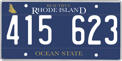 RI license plate 415623