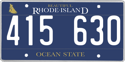 RI license plate 415630