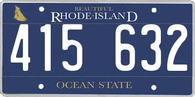 RI license plate 415632