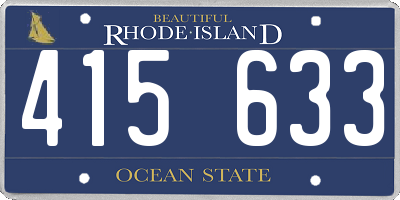 RI license plate 415633
