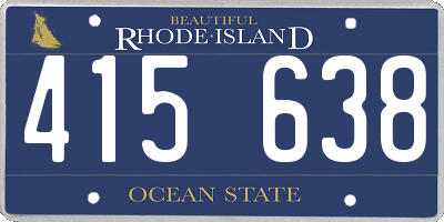 RI license plate 415638