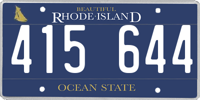 RI license plate 415644