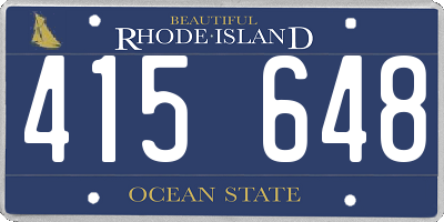 RI license plate 415648