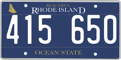 RI license plate 415650