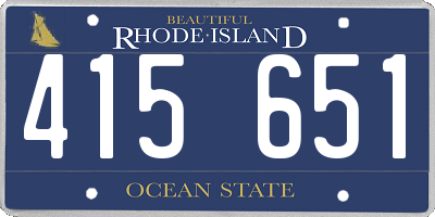 RI license plate 415651