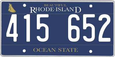 RI license plate 415652