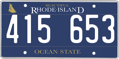 RI license plate 415653