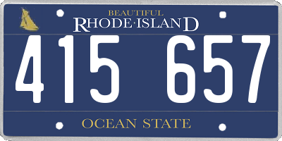 RI license plate 415657