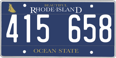 RI license plate 415658