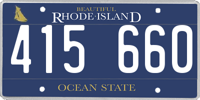 RI license plate 415660