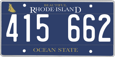 RI license plate 415662