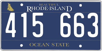 RI license plate 415663