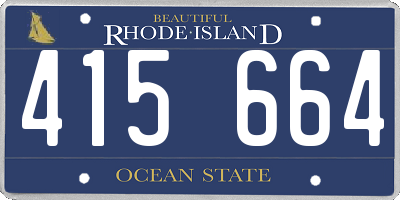 RI license plate 415664