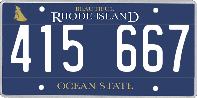 RI license plate 415667