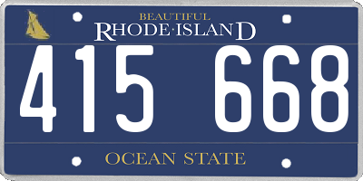 RI license plate 415668