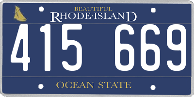 RI license plate 415669