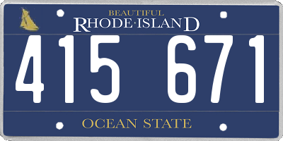 RI license plate 415671