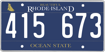 RI license plate 415673