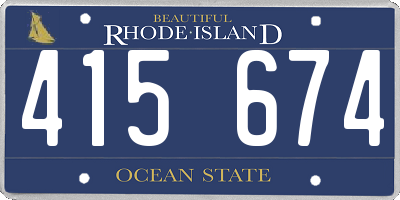 RI license plate 415674