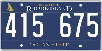 RI license plate 415675