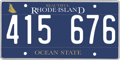 RI license plate 415676