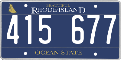 RI license plate 415677