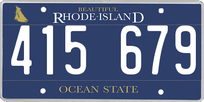 RI license plate 415679