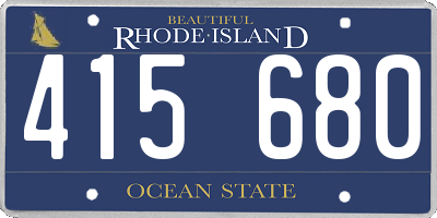 RI license plate 415680