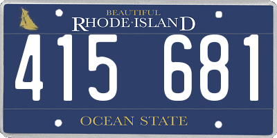 RI license plate 415681