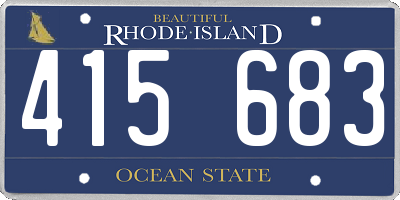 RI license plate 415683