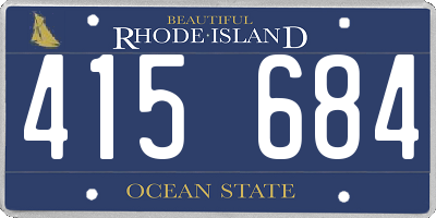 RI license plate 415684