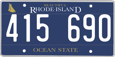 RI license plate 415690