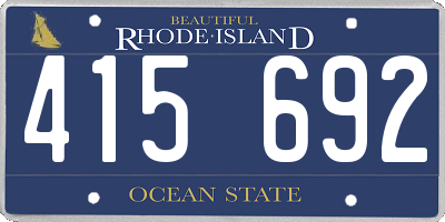 RI license plate 415692