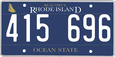 RI license plate 415696