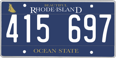 RI license plate 415697
