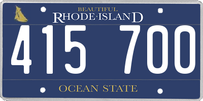 RI license plate 415700