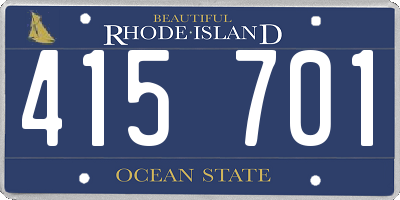 RI license plate 415701