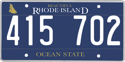 RI license plate 415702