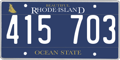 RI license plate 415703