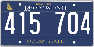 RI license plate 415704