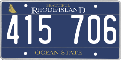 RI license plate 415706