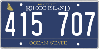RI license plate 415707