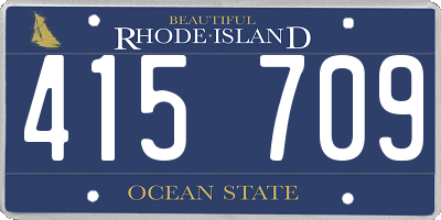 RI license plate 415709