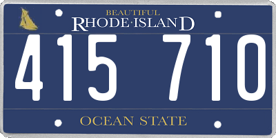 RI license plate 415710