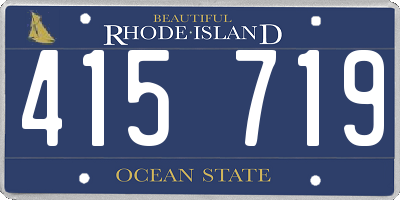 RI license plate 415719