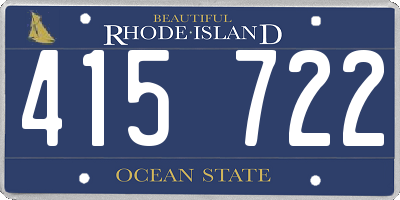 RI license plate 415722