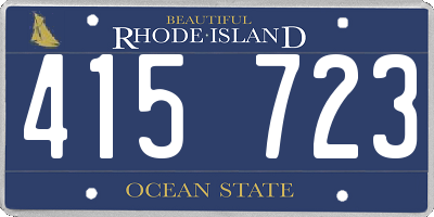 RI license plate 415723