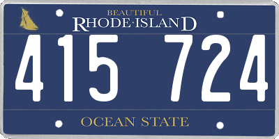 RI license plate 415724
