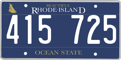 RI license plate 415725